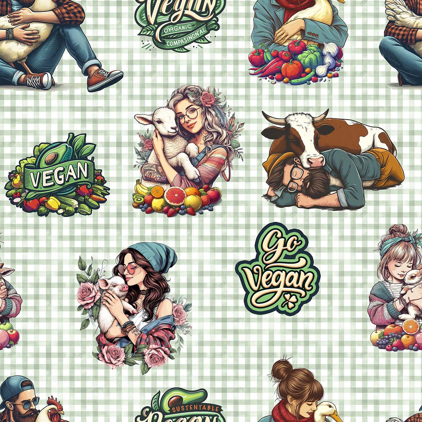 VEGAN GREEN 124 38X38