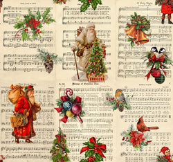 CHRISTMAS SHEET MUSIC 2 33X33