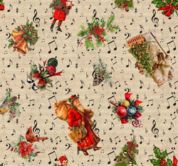 CHRISTMAS SHEET MUSIC 3 25X25