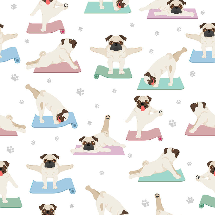 PUG YOGA 30X30