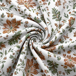 Tela Sarga Floral Jardin Terracota | Breona A 1