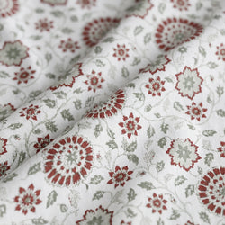 Tessuto Fiori Indienne Granata - Candas A 926 1