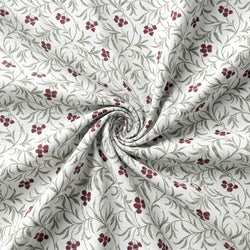 Tela Flores Bayas Granate - Candas A 926 6