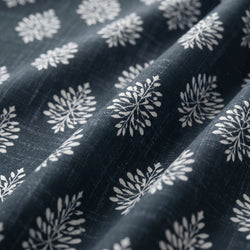 Botanischer Blätterstoff Marineblau - Edera C 926 2 H