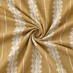 Tela Rayas Encaje Mostaza - Hebe C 926 4 H