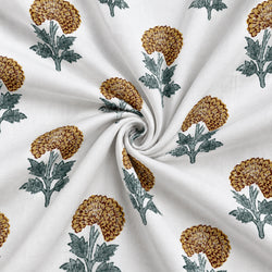 Tela Flores Clavel Mostaza - Idili B 926 4