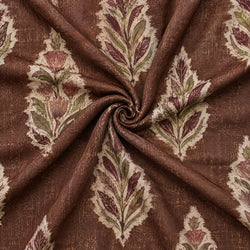 Tela Botánica Hojas Chocolate - Lignea C 926 4 H