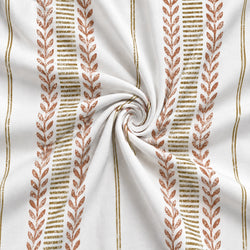 Tela Rayas Espiga Terracota y Mostaza - Luku C 926 3