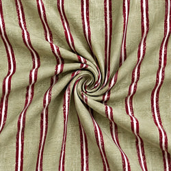Tela Rayas Verde y Granate - Mino B 926 5 H