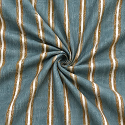 Tela Rayas Azul y Ocre - Mino C 926 5 H