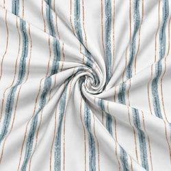 Tela Rayas Azul y Teja - Nativa B 926 3