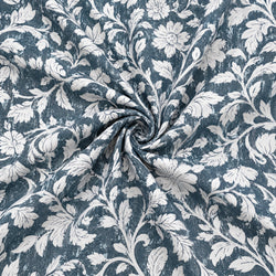 Tela Flores Silueta Azul Marino - Nativa B 926 4 H