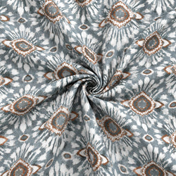 Tela Geométrica Ikat Azul Grisáceo - Nativa B 926 5 H