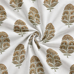 Tela Flores Block Print Tostado - Nativa C 926 2