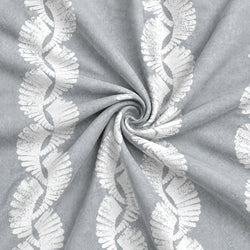Tela Rayas Cenefa Gris Azulado - Sina A 926 5 H