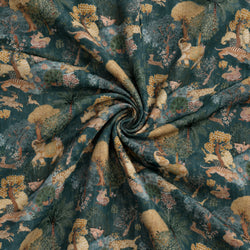 Tela Oriental Selva Verde Azulado - Willa A 926 2 H