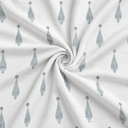 Tela Flores Paisley Azul Grisáceo - Yuna B 926 3
