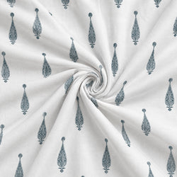 Tela Flores Paisley Azul Grisáceo - Yuna B 926 6