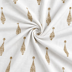 Tela Flores Paisley Dorado - Yuna C 926 3